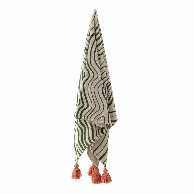 Woodsby striber plaid i genanvendt bomuld – Bloomingville