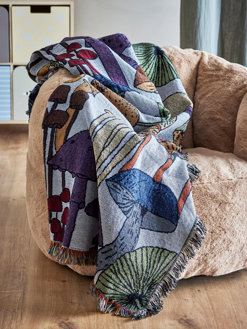 Sonam svampe plaid i genanvendt bomuld – Bloomingville MINI