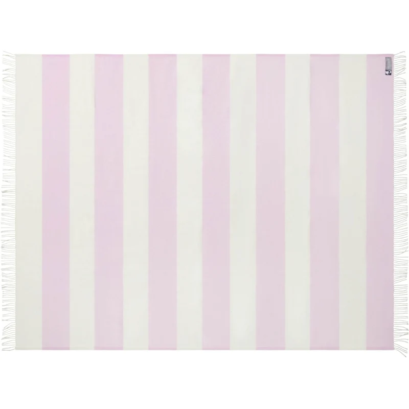 The Sweater plaid i uld, rosa – Silkeborg Uldspinderi