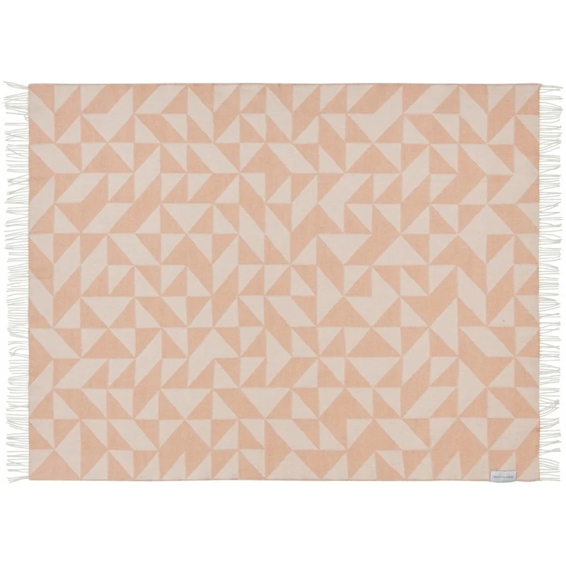 Twist a Twill plaid i uld, rosa – Silkeborg Uldspinderi