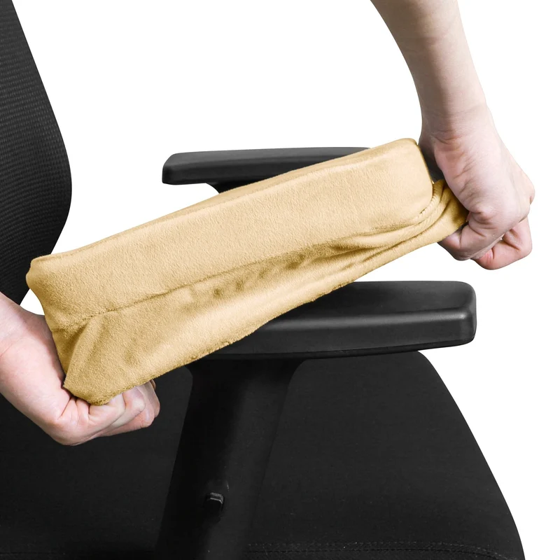 Housses pour accoudoirs de chaises de bureau avec coussinet épais intégré