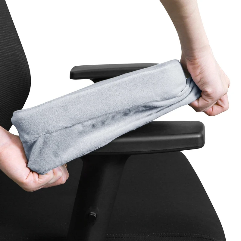 Housses pour accoudoirs de chaises de bureau avec coussinet épais intégré