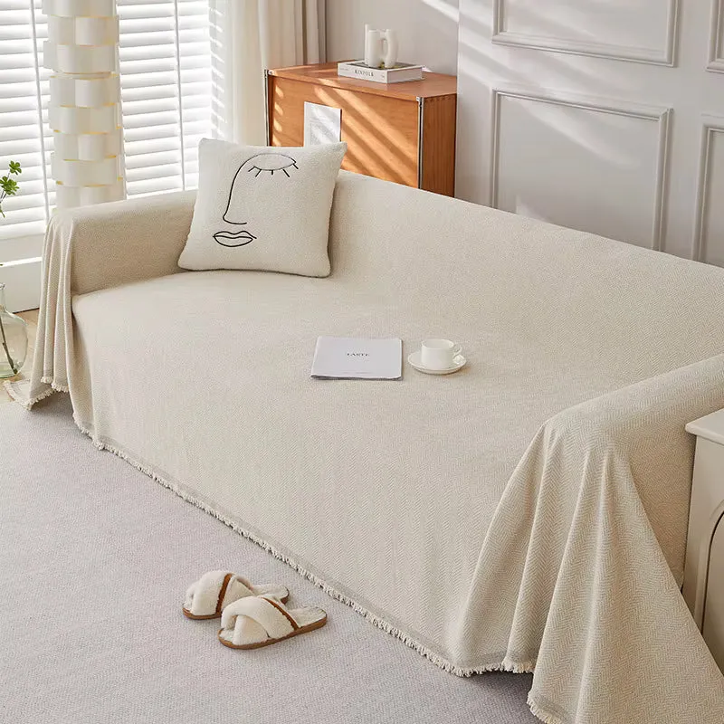 Jeté de Canapé Beige
