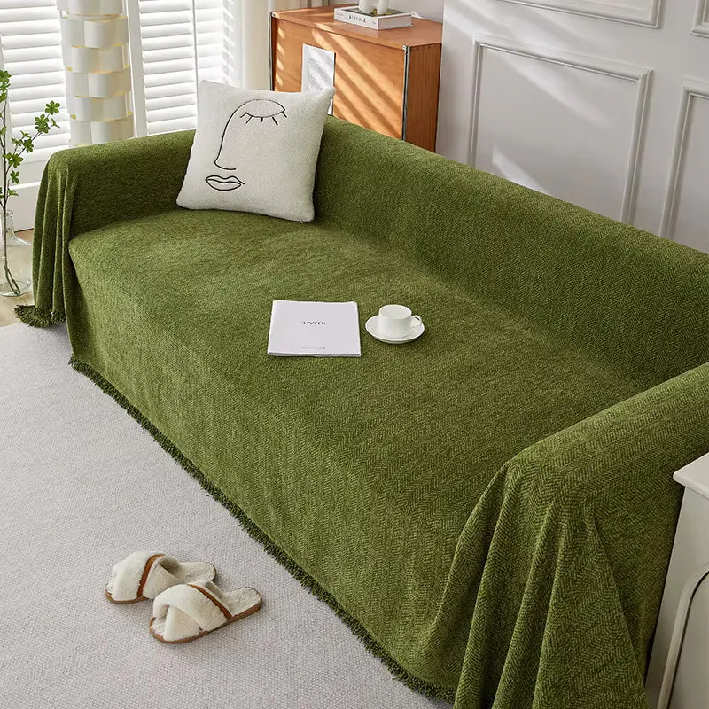 Jeté de Canapé Vert Foncé