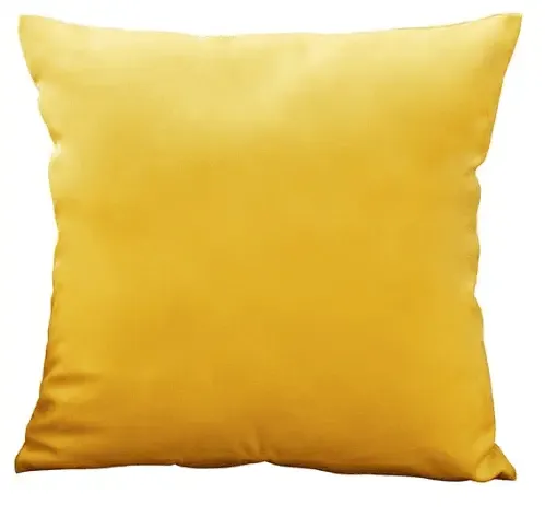 2 Housses De Coussin En Velours Jaune Extensibles 45X45cm