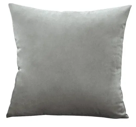 2 Housses De Coussin En Velours Gris clair Extensibles 45X45cm