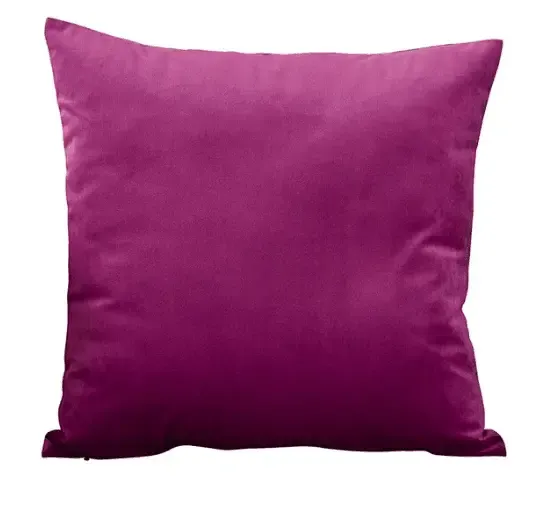 2 Housses De Coussin En Velours Violet Extensibles 45X45cm