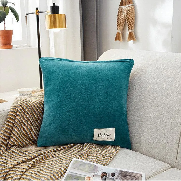 2 Housses De Coussin En Velours Lac Bleu Extensibles 45X45cm