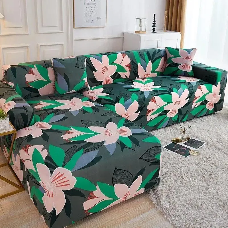 Motif Rucba - Housse de Canapé d’Angle Extensible