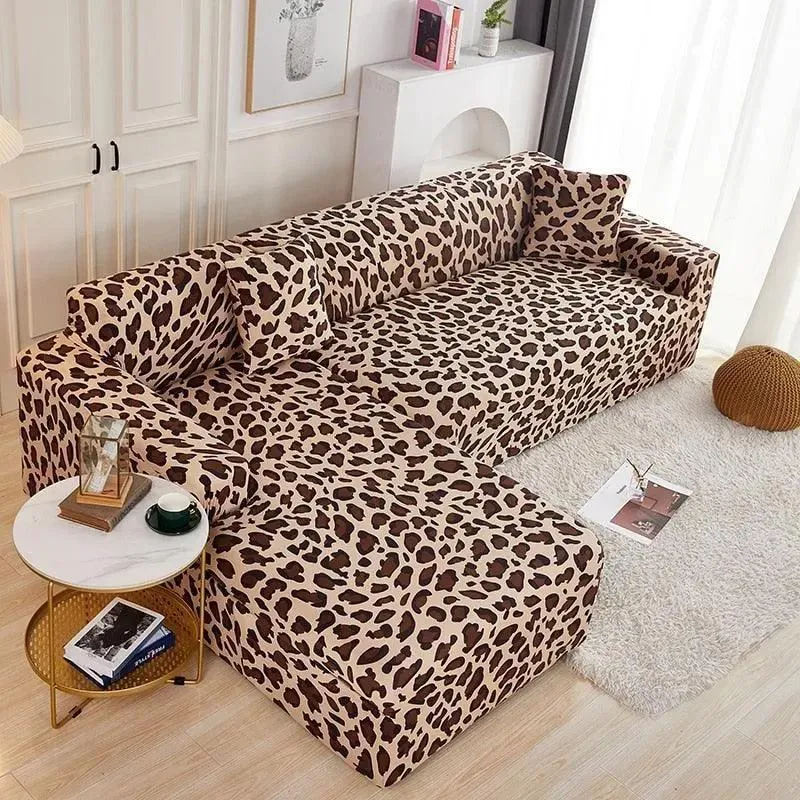 Motif Polis - Housse de Canapé d’Angle Extensible