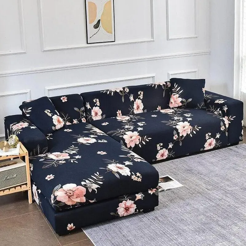 Motif Okul - Housse de Canapé d’Angle Extensible