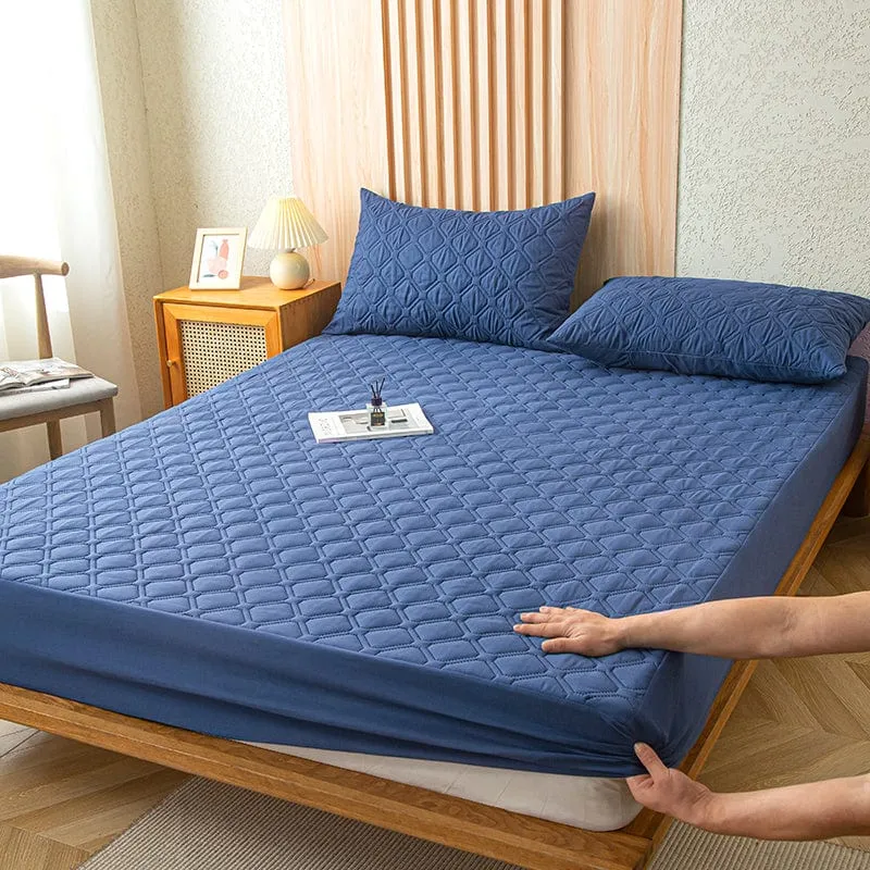 Bleu Marine - Drap housse Imperméable
