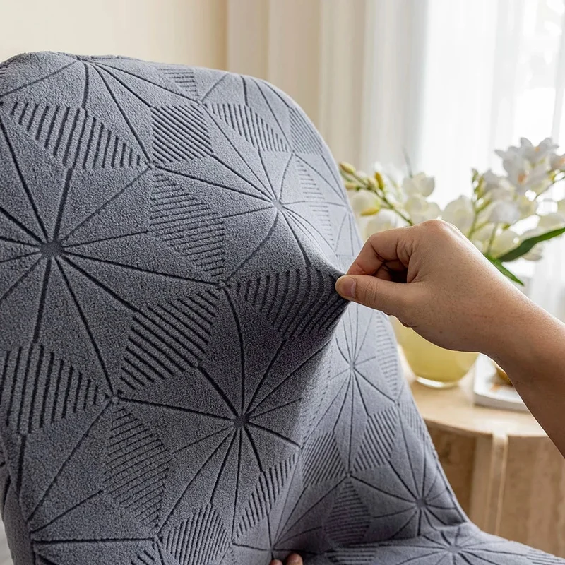 Housses de chaises incurvées extensibles en jacquard renforcé