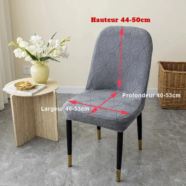 Housses de chaises incurvées extensibles en jacquard renforcé