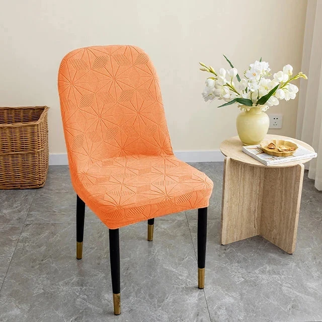 Housses de chaises incurvées extensibles en jacquard renforcé