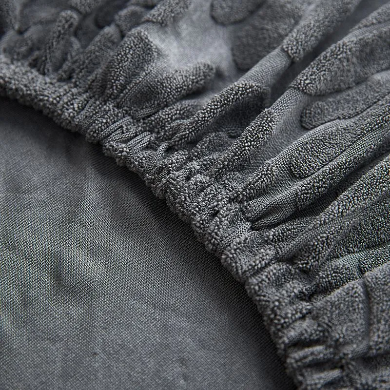 Housses de chaises incurvées extensibles - texture feuille d'hibiscus