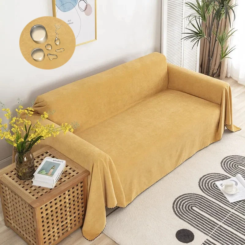 Jeté de canapé imperméable anti griffe grande taille - tissu renforcé - Largeur 180cm