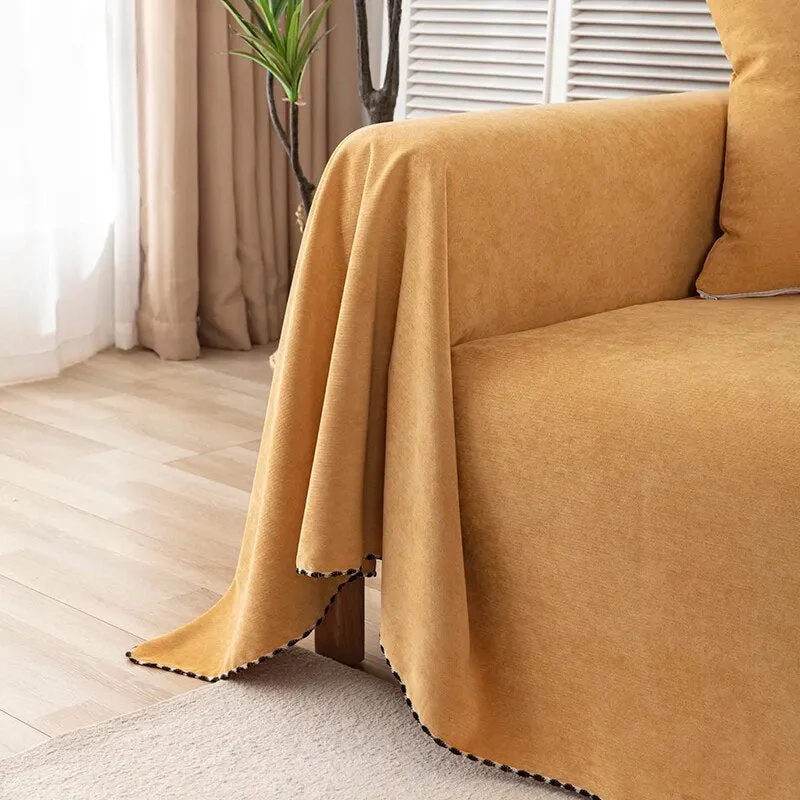 Jeté de canapé imperméable anti griffe grande taille - tissu renforcé - Largeur 180cm