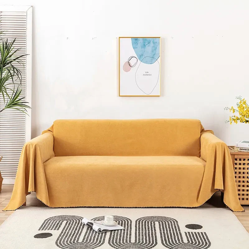 Jeté de canapé imperméable anti griffe grande taille - tissu renforcé - Largeur 180cm