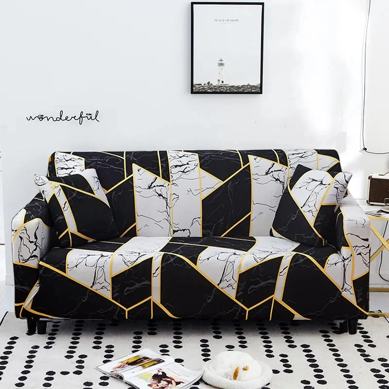 Housse de canapé d'angle extensible imprimée Casaharmony (12 motifs)