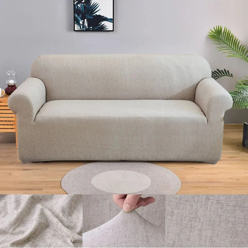 Housses de canapé extensibles couleurs unies et rayures (12 Motifs)