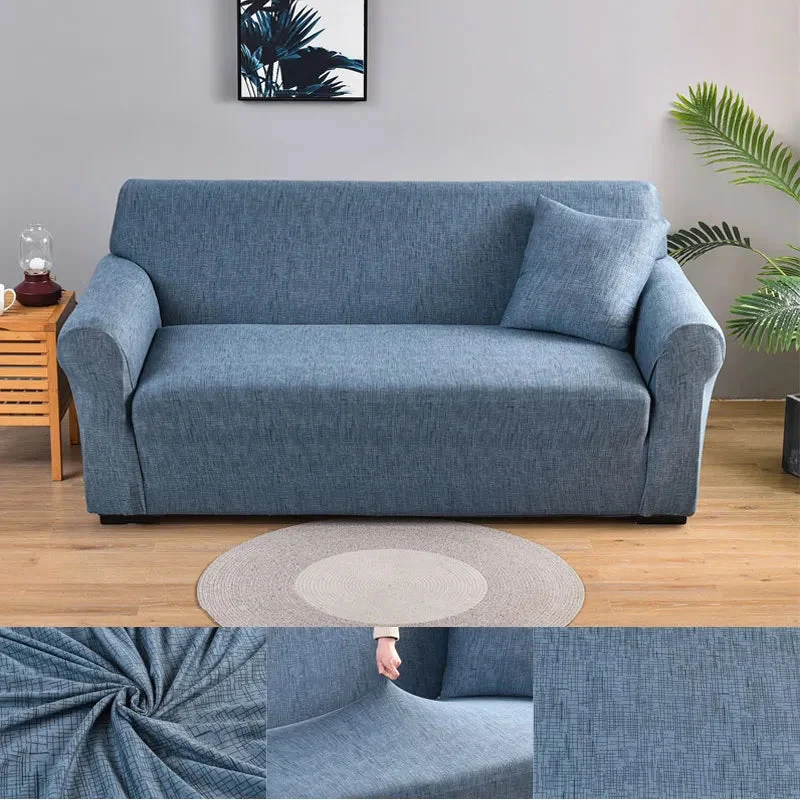Housses de canapé extensibles couleurs unies et rayures (12 Motifs)