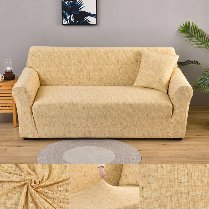 Housses de canapé extensibles couleurs unies et rayures (12 Motifs)