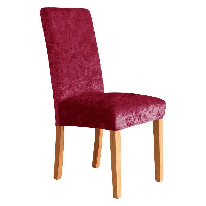 Housses de chaises extensibles en velours brillanté