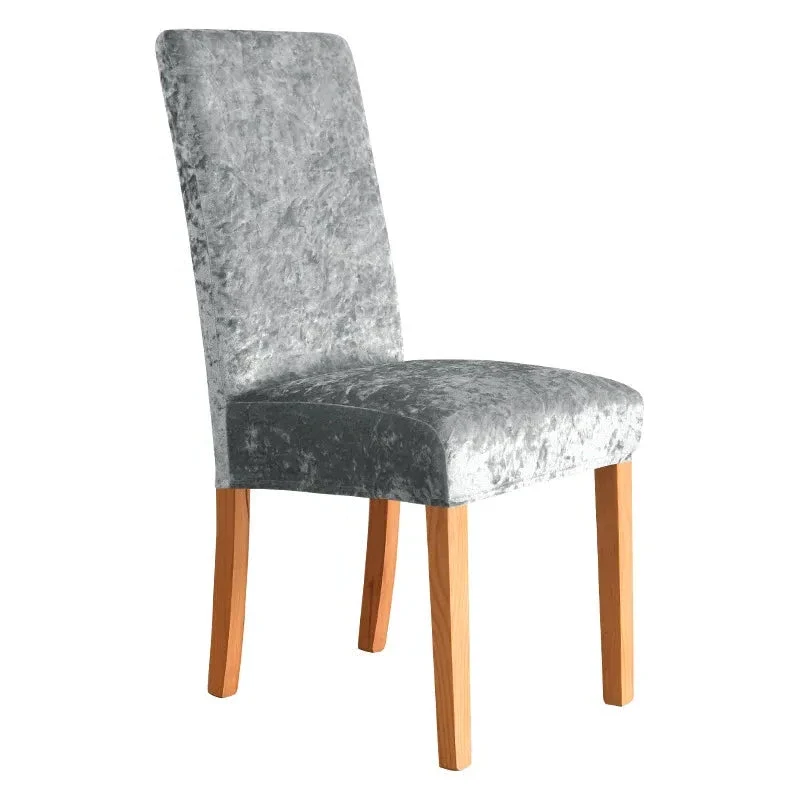 Housses de chaises extensibles en velours brillanté