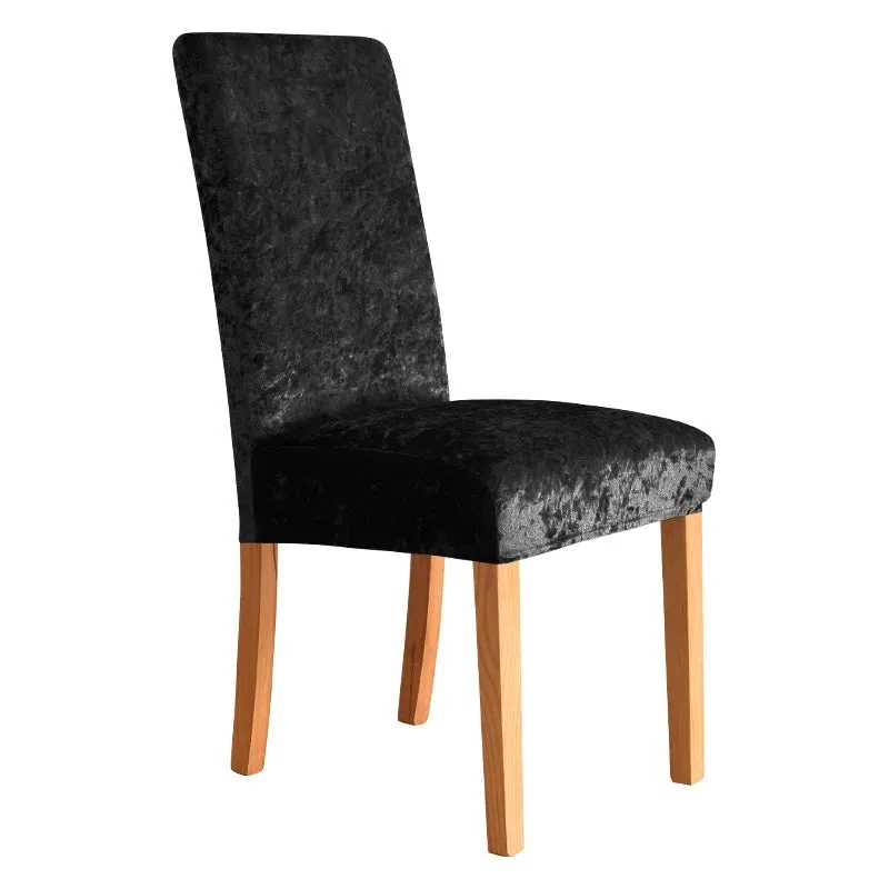 Housses de chaises extensibles en velours brillanté