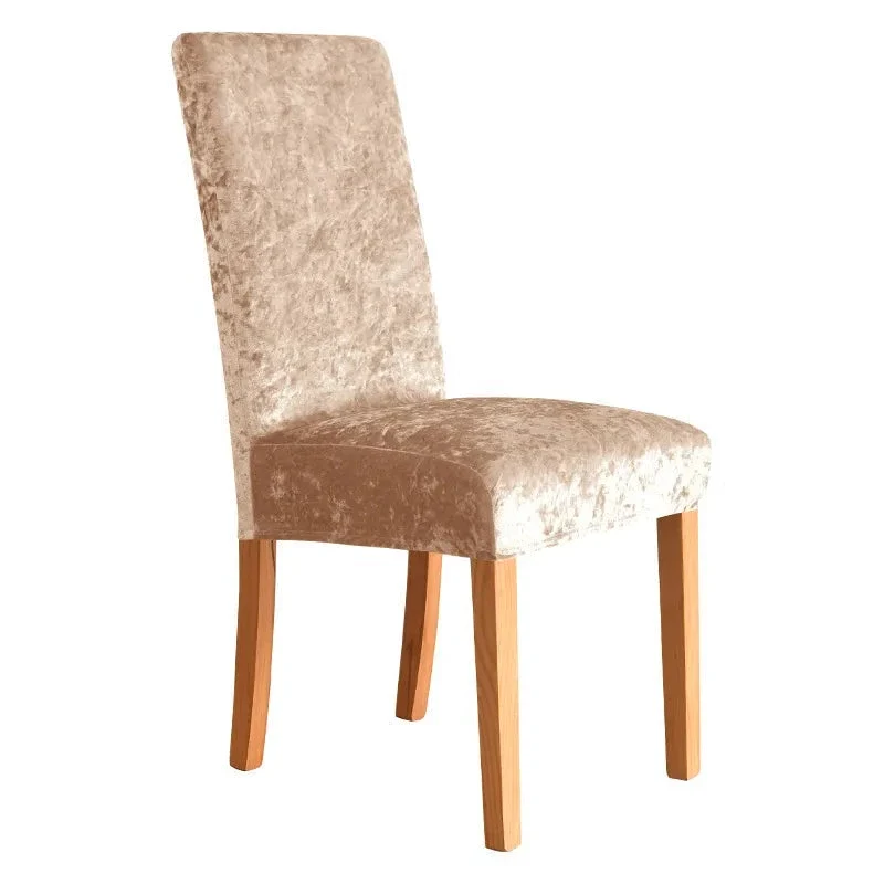 Housses de chaises extensibles en velours brillanté