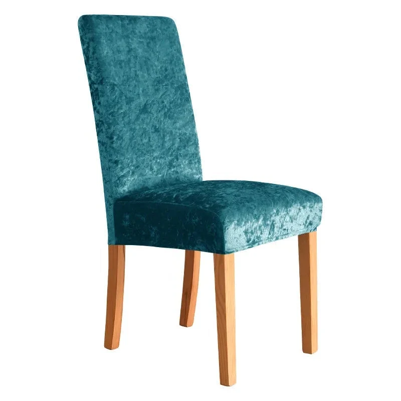Housses de chaises extensibles en velours brillanté