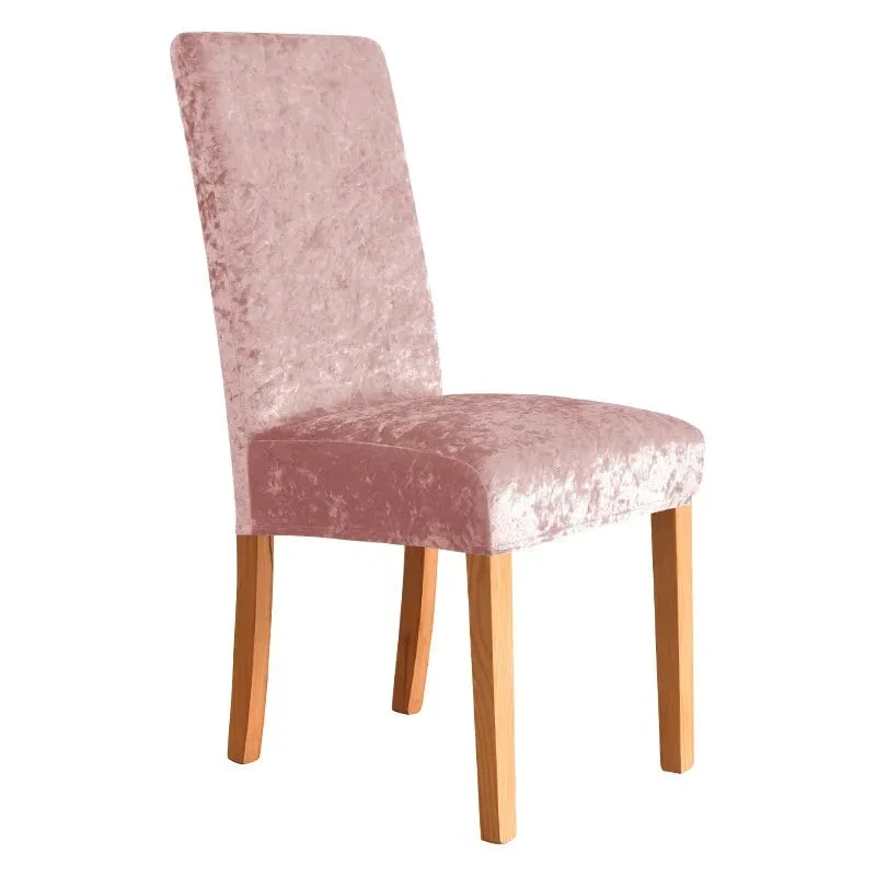 Housses de chaises extensibles en velours brillanté