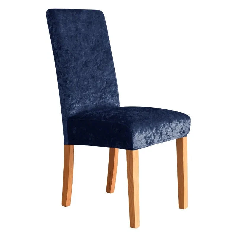 Housses de chaises extensibles en velours brillanté