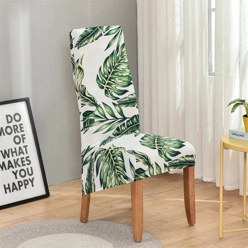 Housses de chaises hautes grand dossier en lycra cosy (10 Motifs)