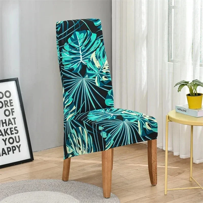 Housses de chaises hautes grand dossier en lycra cosy (10 Motifs)