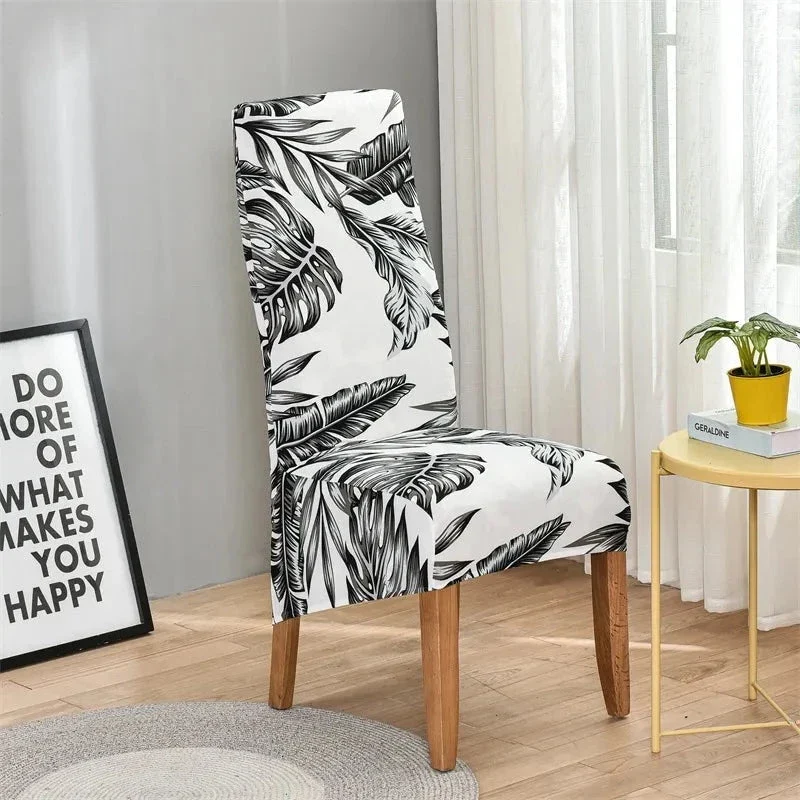 Housses de chaises hautes grand dossier en lycra cosy (10 Motifs)
