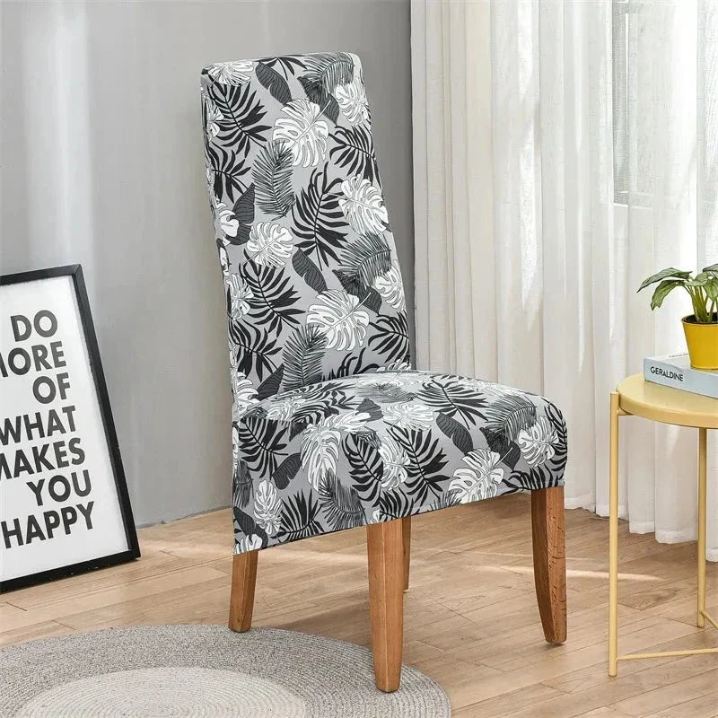 Housses de chaises hautes grand dossier en lycra cosy (10 Motifs)
