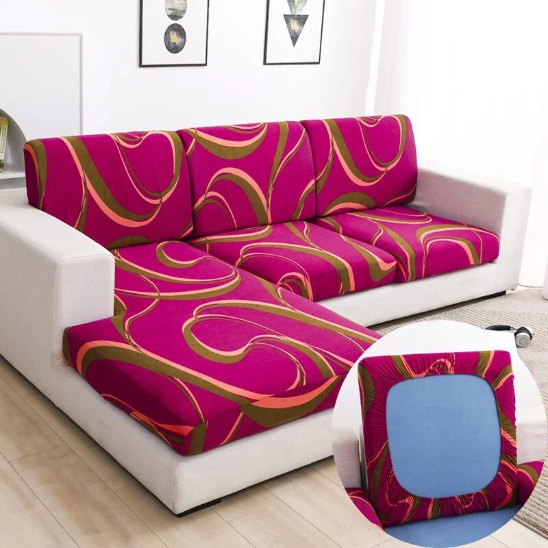 Housse de coussin de canapé et fauteuil extensible imprimées 8 motifs