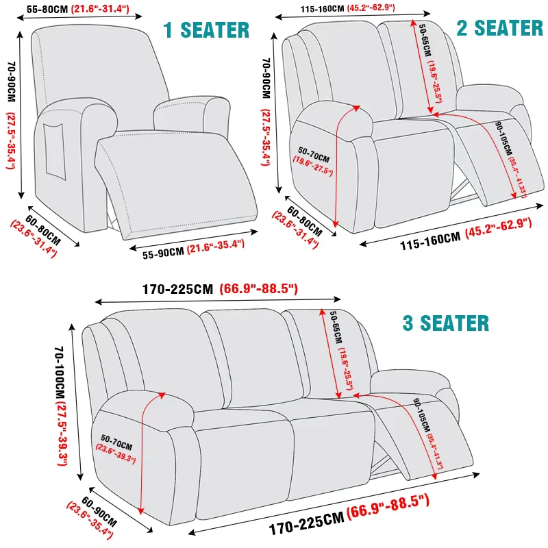 Housse Pour Canapé Relax Électrique Sanna Marron