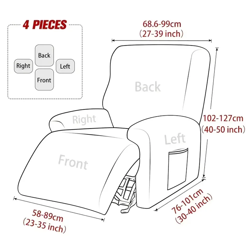 Housse Pour Fauteuil Relax Vellora Noir