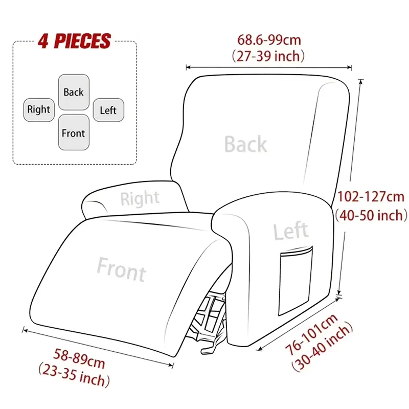 Housse Pour Fauteuil Relax Vellora Grise