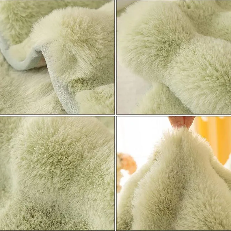 Protège Canapé en Peluche Vert Pomme