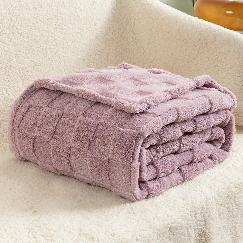 Couverture Polaire Violette