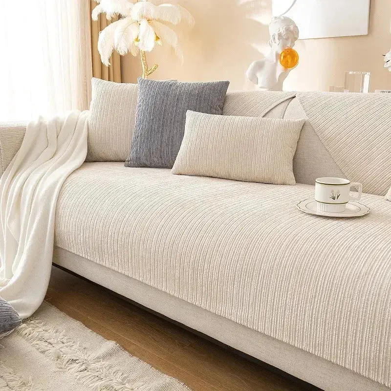 Couverture Canapé Beige