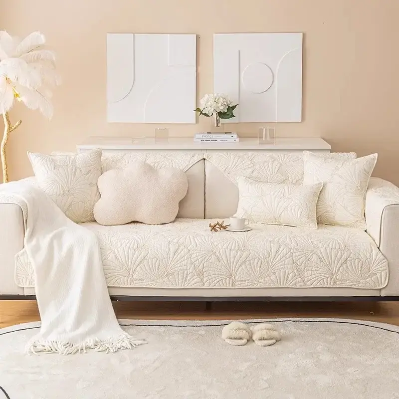 Couverture Beige Canape