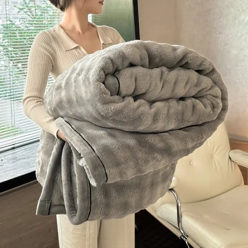 Couverture Polaire Gris Clair