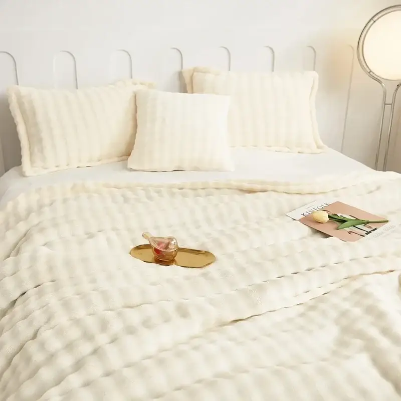 Couverture Fourrure Blanc