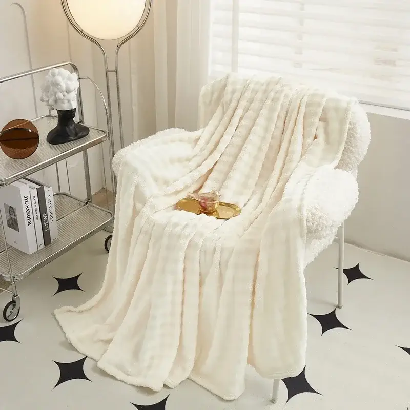 Couverture Fourrure Blanc