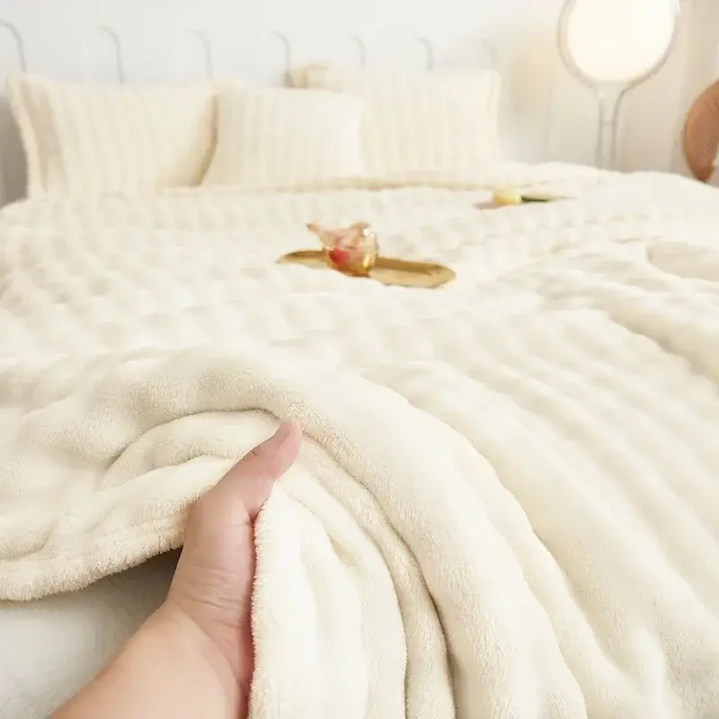 Couverture Fourrure Blanc